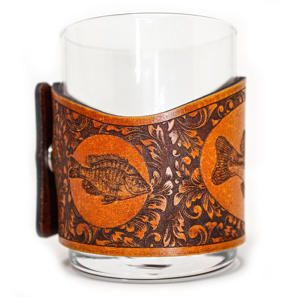 Whiskey Glass Leather Wrap - Bass Rocks Glass