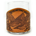 Whiskey Glass Leather Wrap - Quail