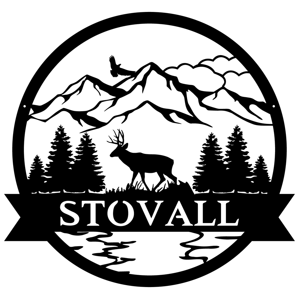 Mule Deer Outdoor Monogram