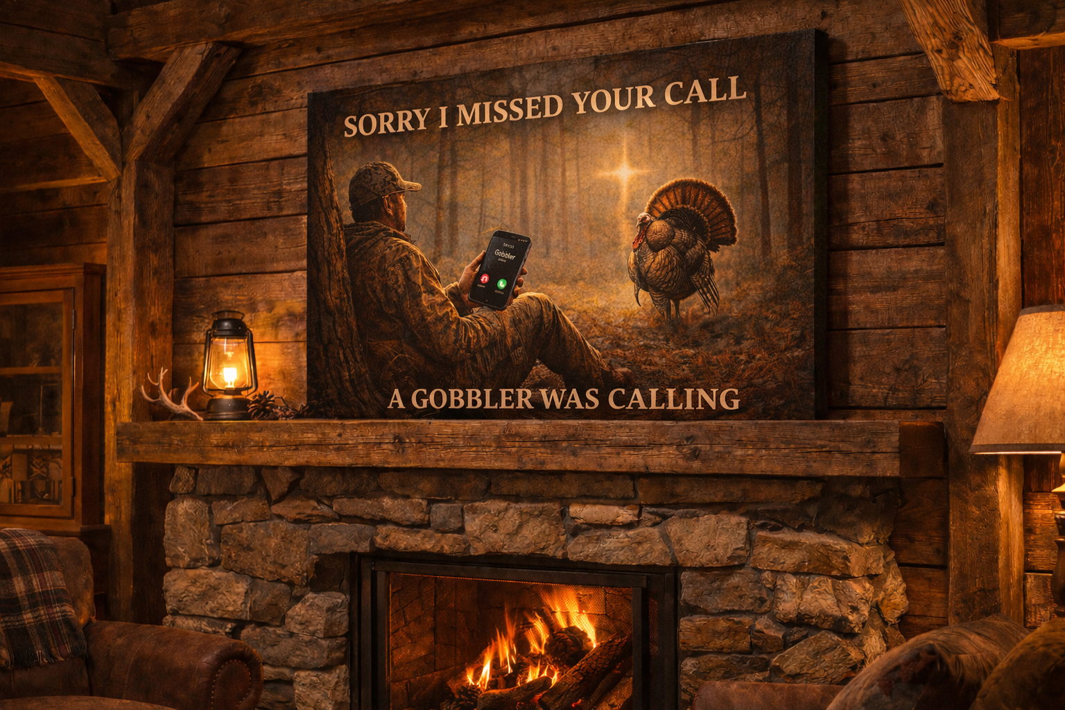 Sorry I Missed Your Call – Turkey Hunting Canvas