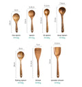 DecorBites™ 9-Piece Wooden Cooking Utensils Set with Holder - Teak Kitchen Tools