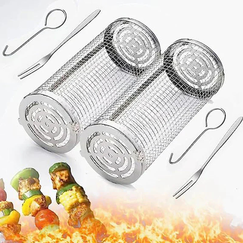 DecorBites™ Grilling Basket: Ultimate BBQ Tool for Fish, Vegetables, and More