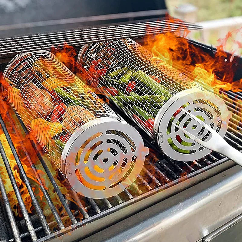 DecorBites™ Grilling Basket: Ultimate BBQ Tool for Fish, Vegetables, and More