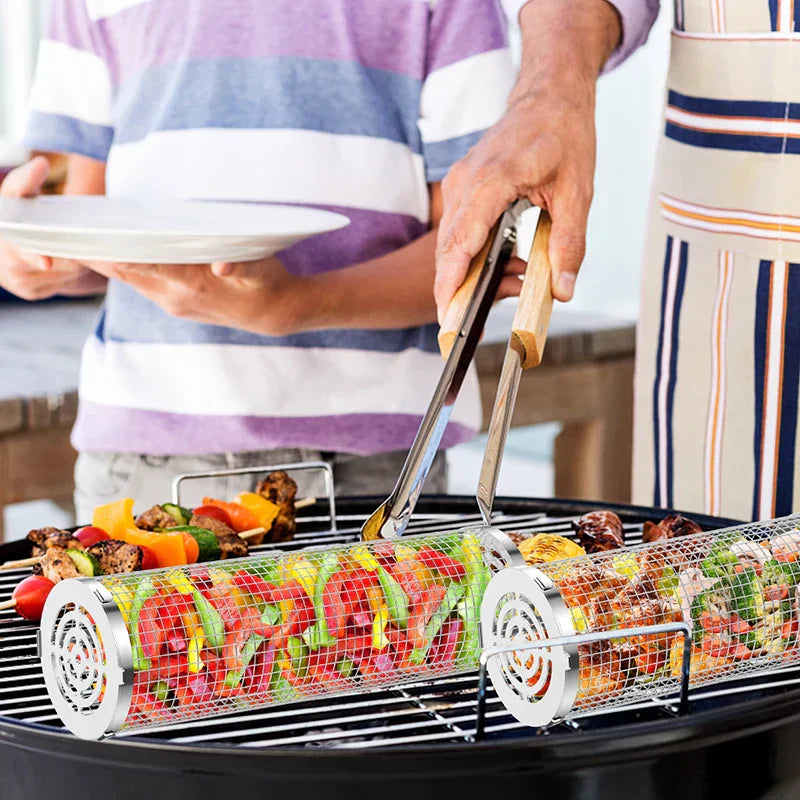DecorBites™ Grilling Basket: Ultimate BBQ Tool for Fish, Vegetables, and More