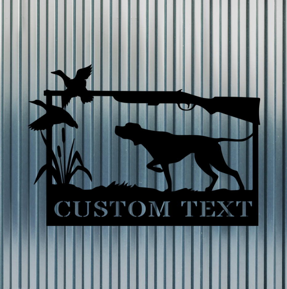 Duck Hunting Monogram With Dog