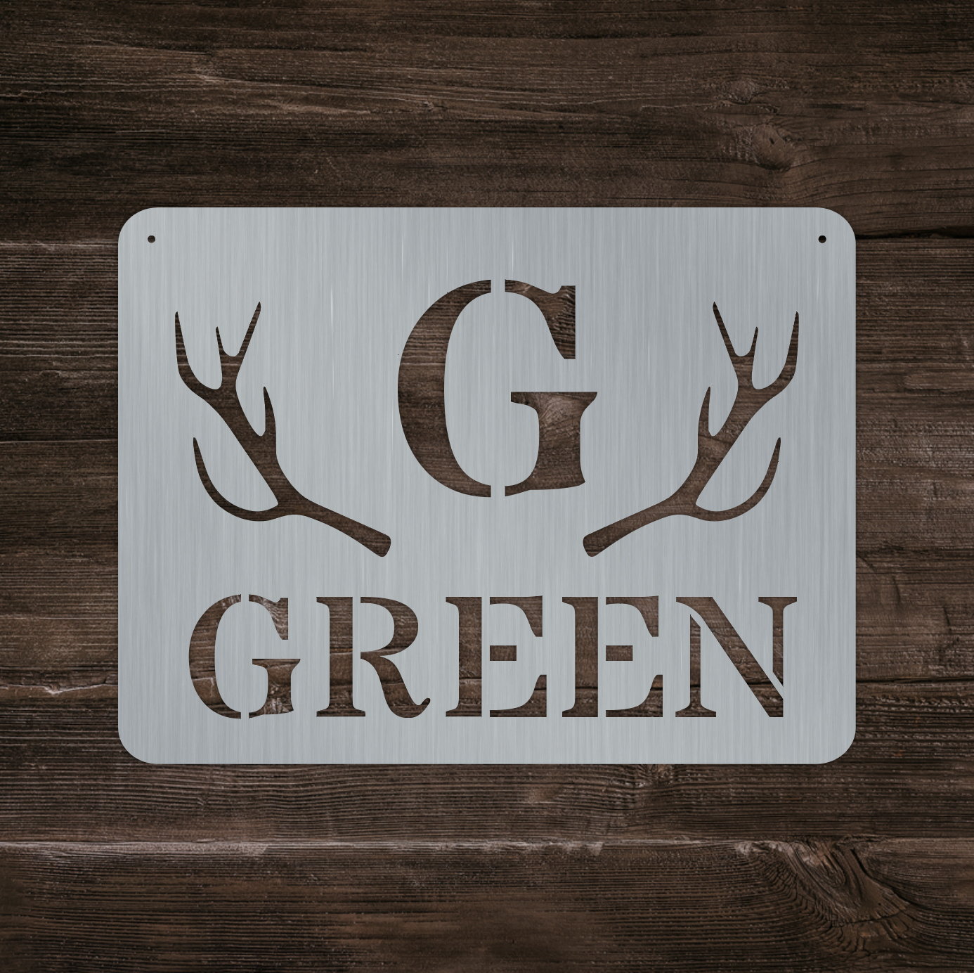 Antler Plaque Monogram