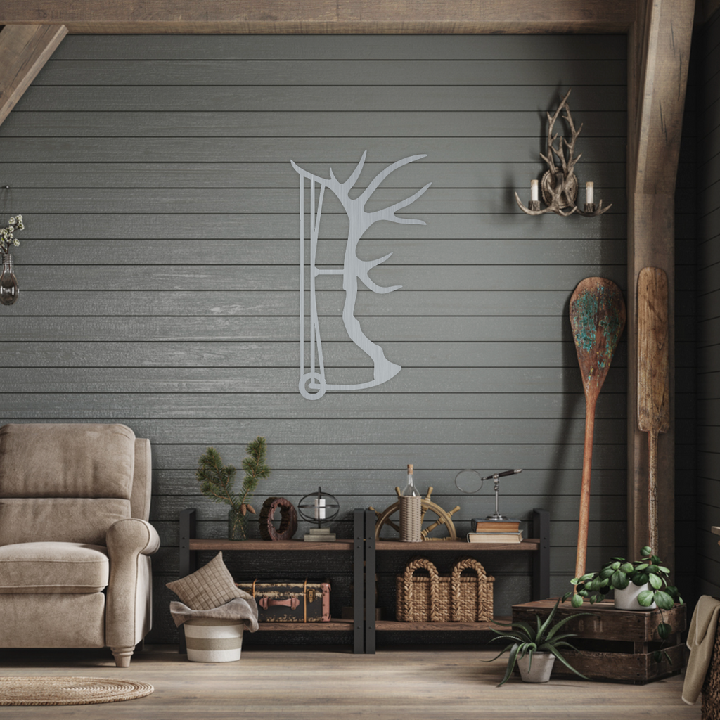Bow Antler Metal Art