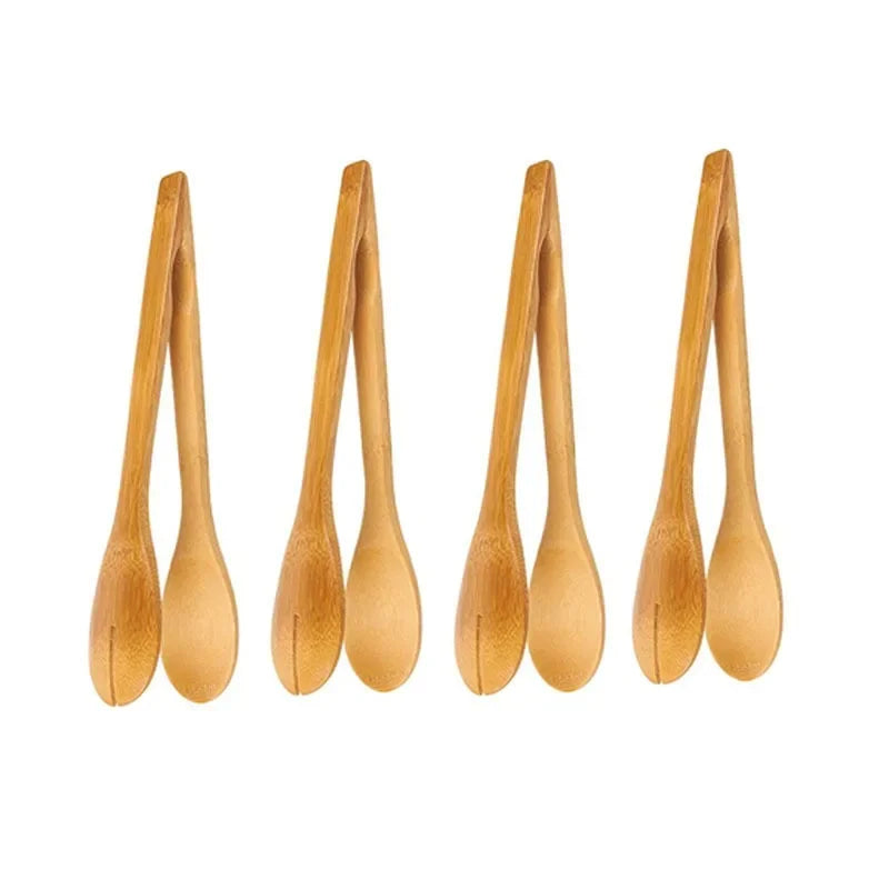 DecorBites™ Bamboo Kitchen Food Tongs
