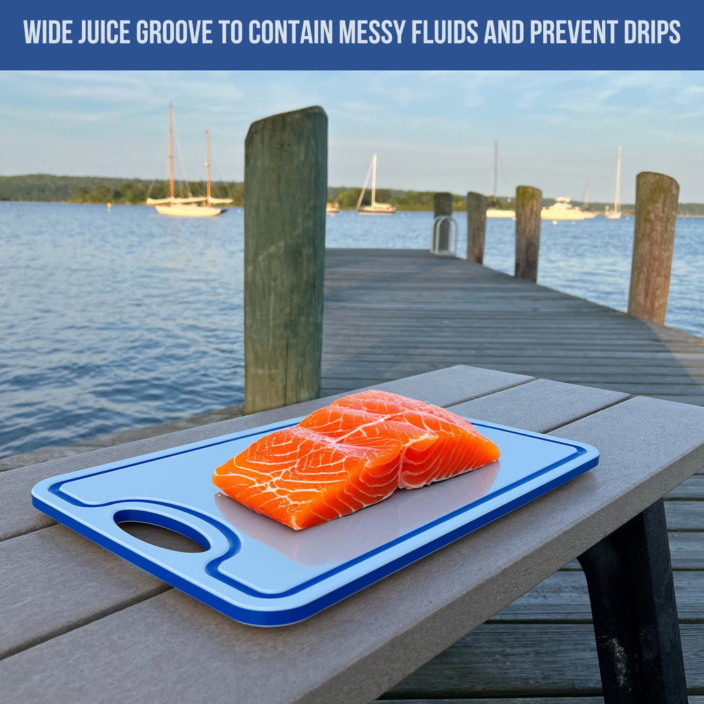 Made in the USA | Premium Cutting Board | Textured 1/2 inch HDPE UV Protected | Non-Skid or Mark Rubber Feet | Great for Boats & any Counter-top