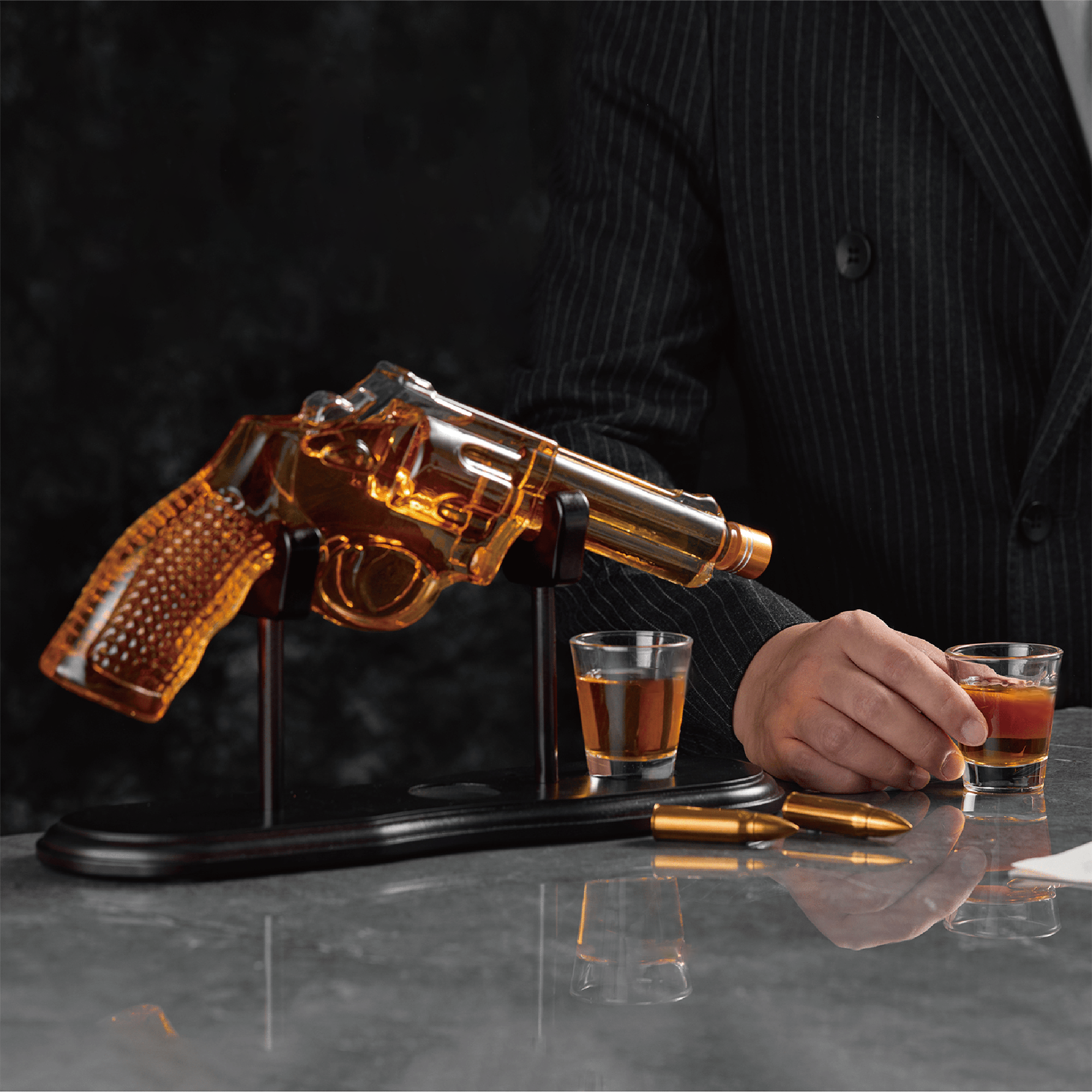 Gun Whiskey Decanter Set
