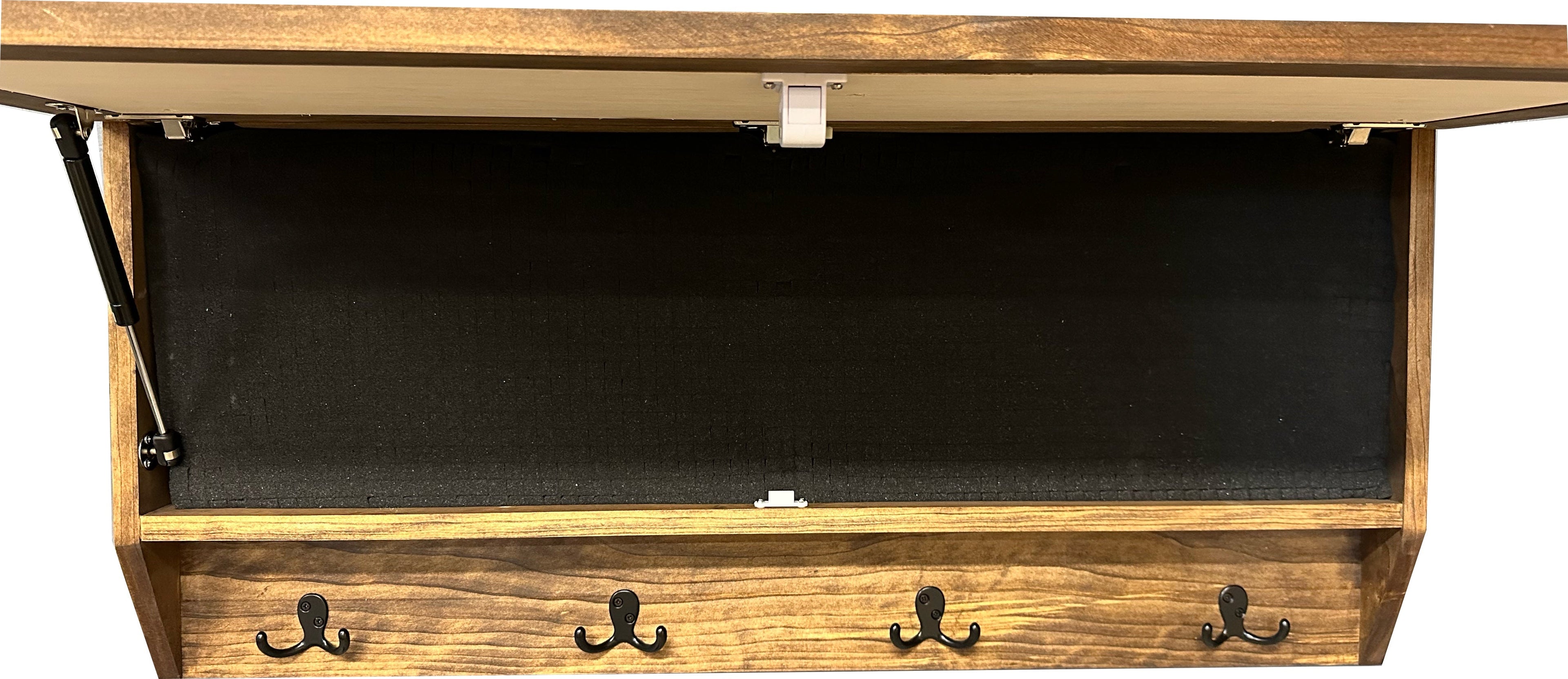 Moose Hunting Hidden Gun Storage Coat Rack Concealment Shelf with Hooks for Coats, Bags, & Hats