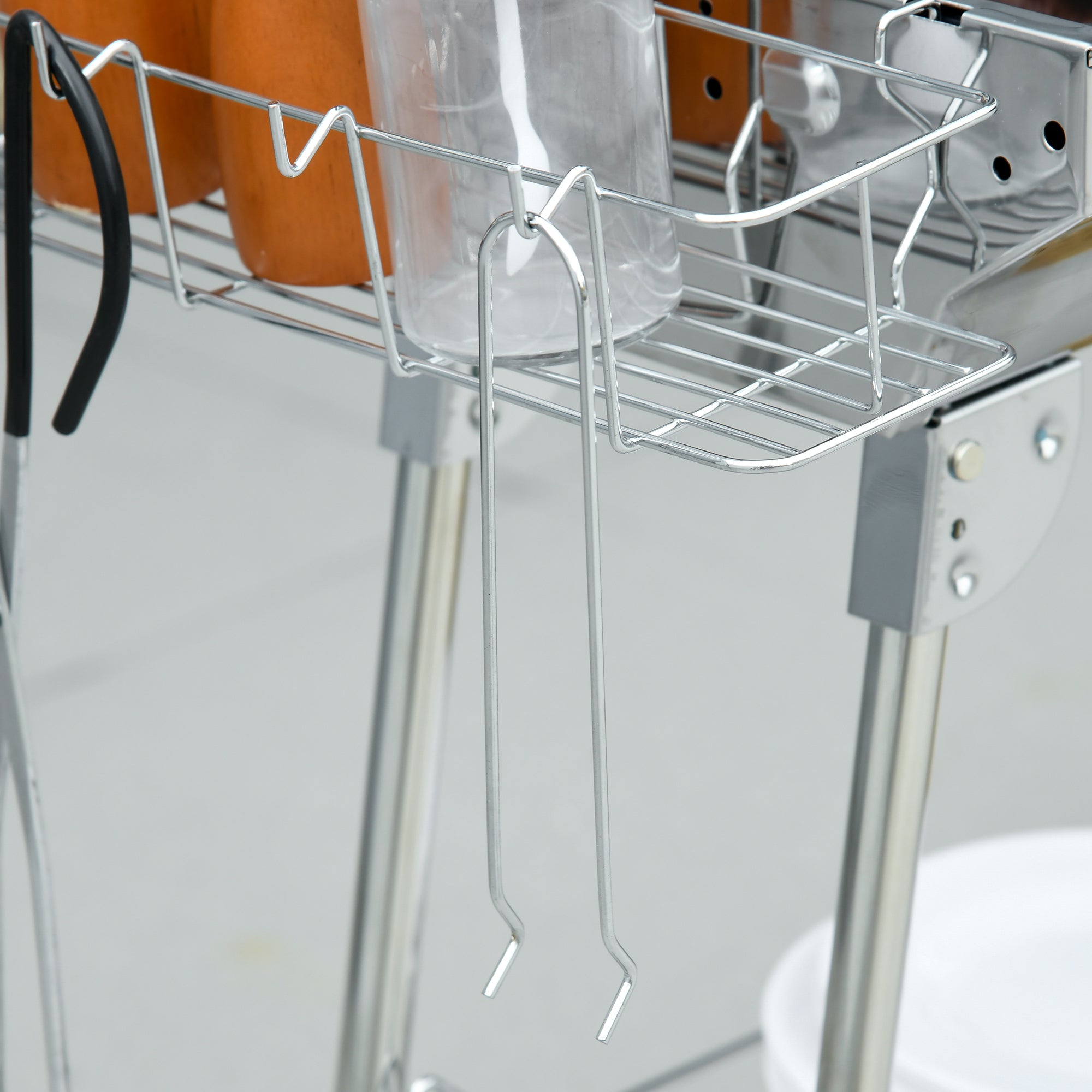 Outsunny Charcoal Grill Stainless Steel Portable Folding BBQ