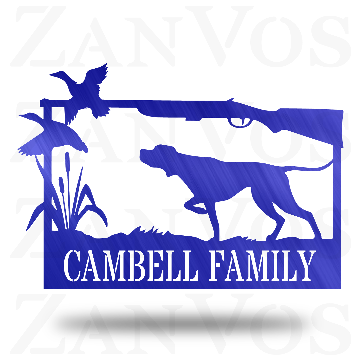 Duck Hunting Monogram With Dog