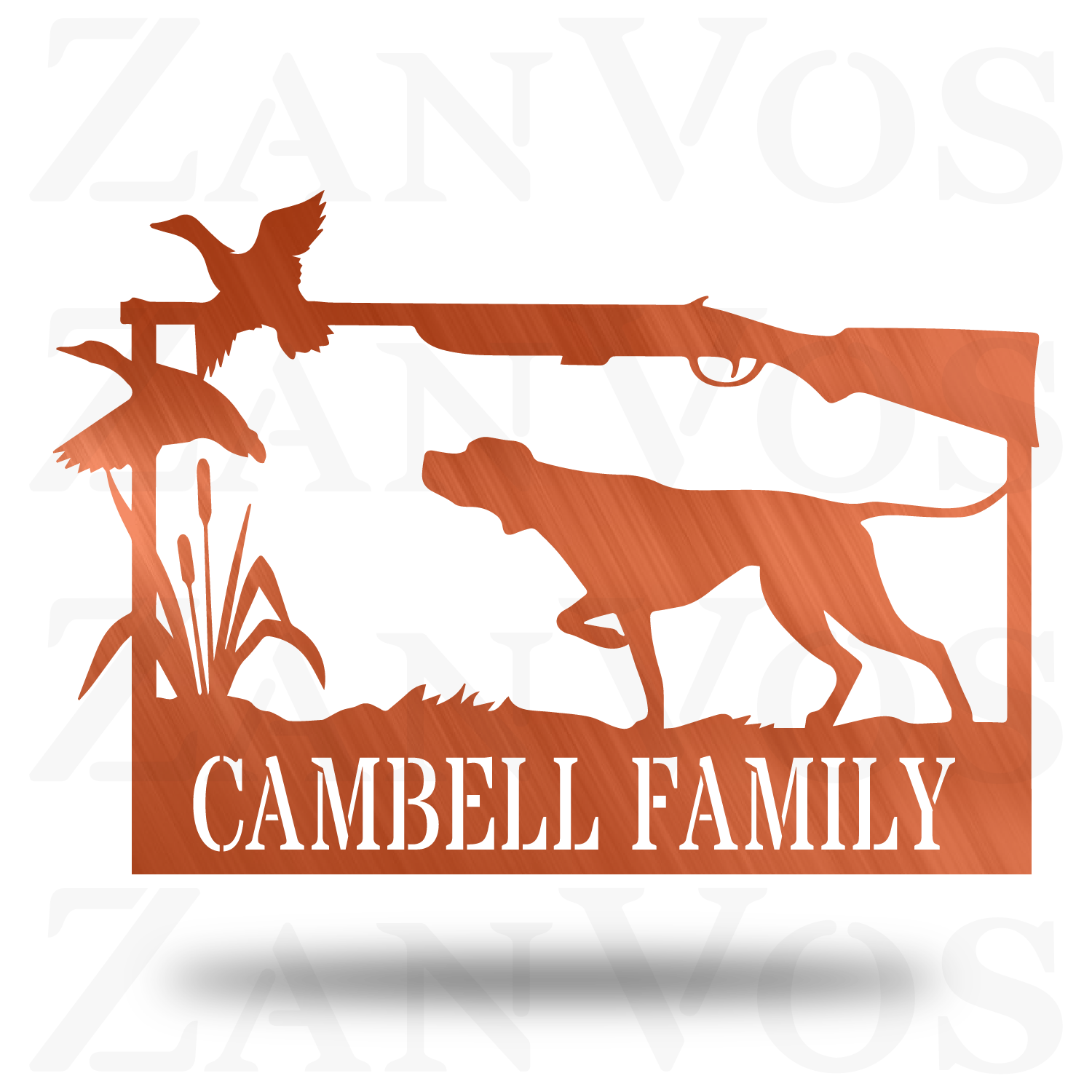 Duck Hunting Monogram With Dog