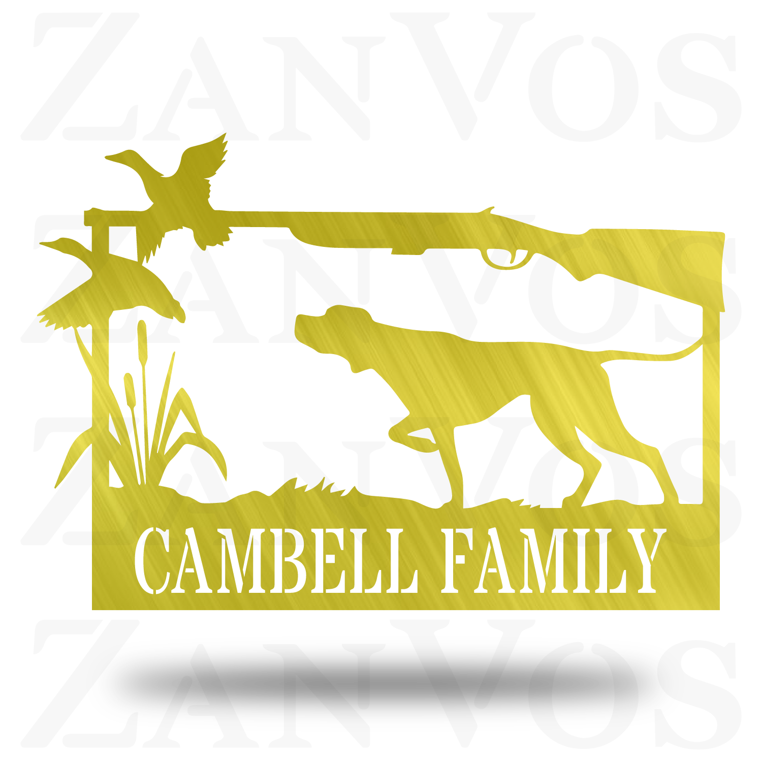 Duck Hunting Monogram With Dog