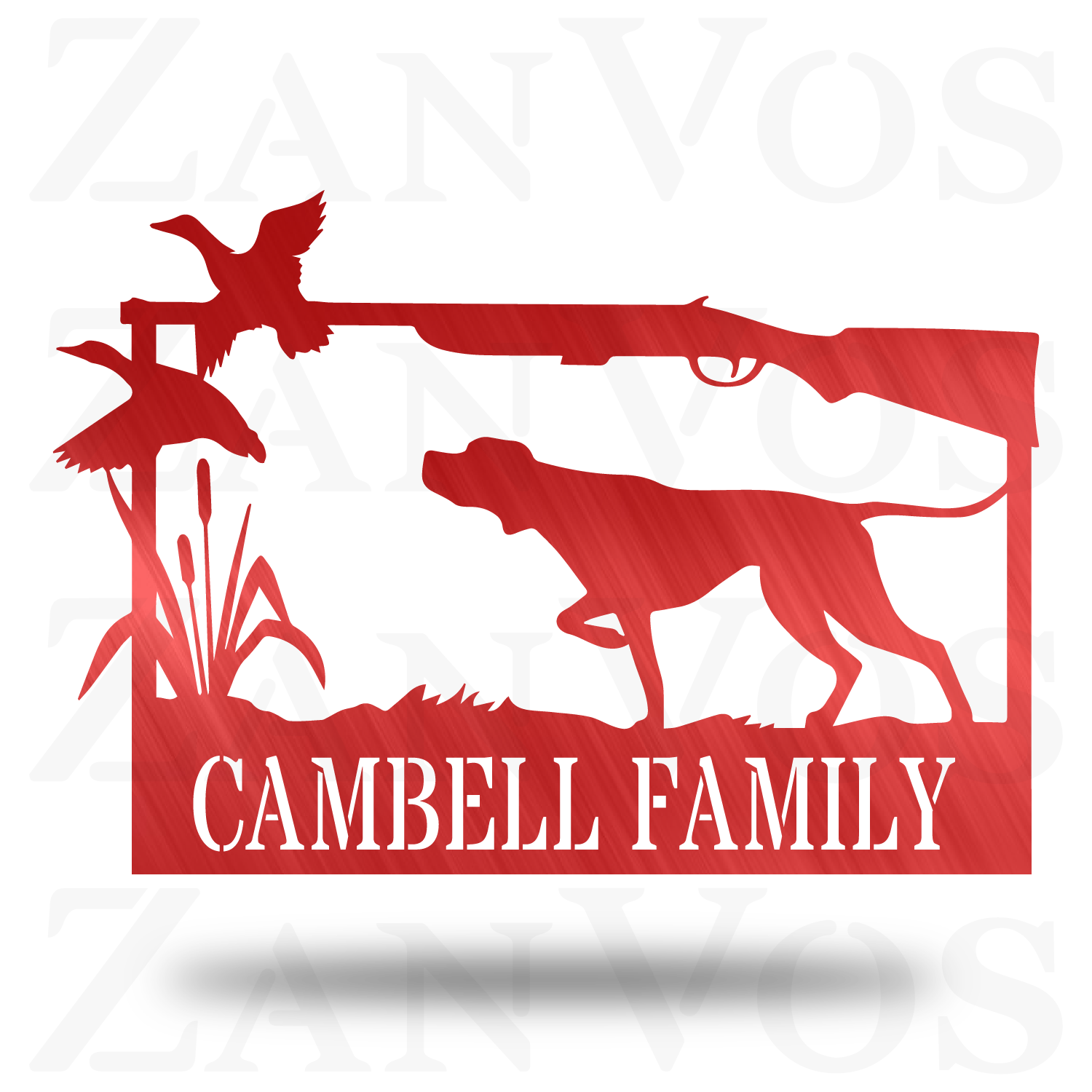 Duck Hunting Monogram With Dog