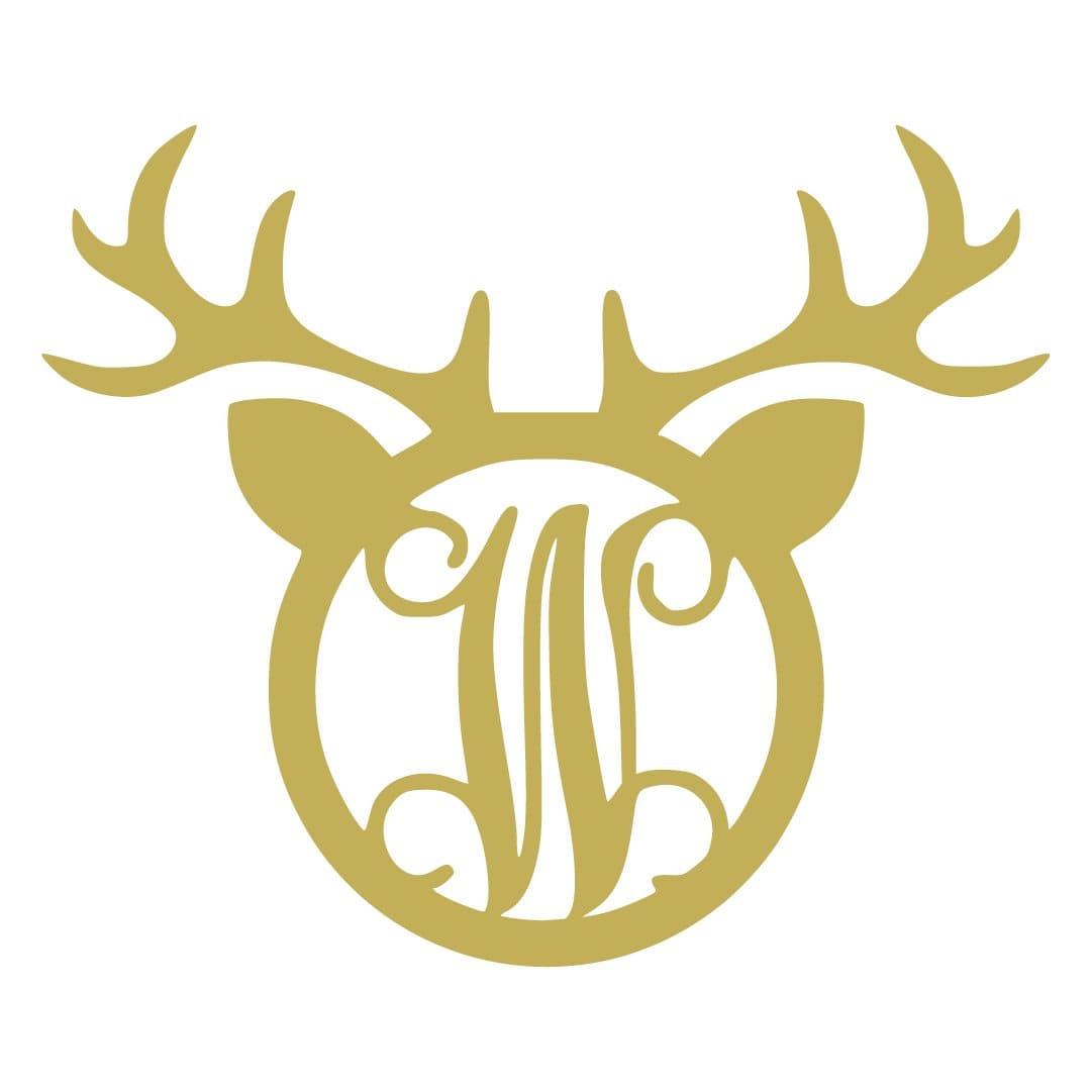 Rain Deer Swirl Monogram