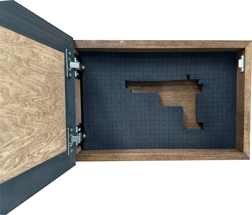 Rather Be Fishing Hidden Gun Safe - Handcrafted Gun Concealment Decor - Hidden Gun Shelf with Magnetic Lock for Quick Access - Hidden Wall Safe for Secure Storage - Made in USA