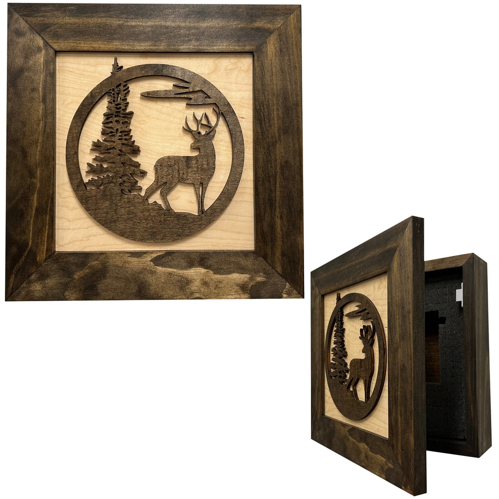 Buck In Nature Gun Safe Shelf - Gun Concealment Furniture - Hidden Gun Safe for Discrete Firearm Storage