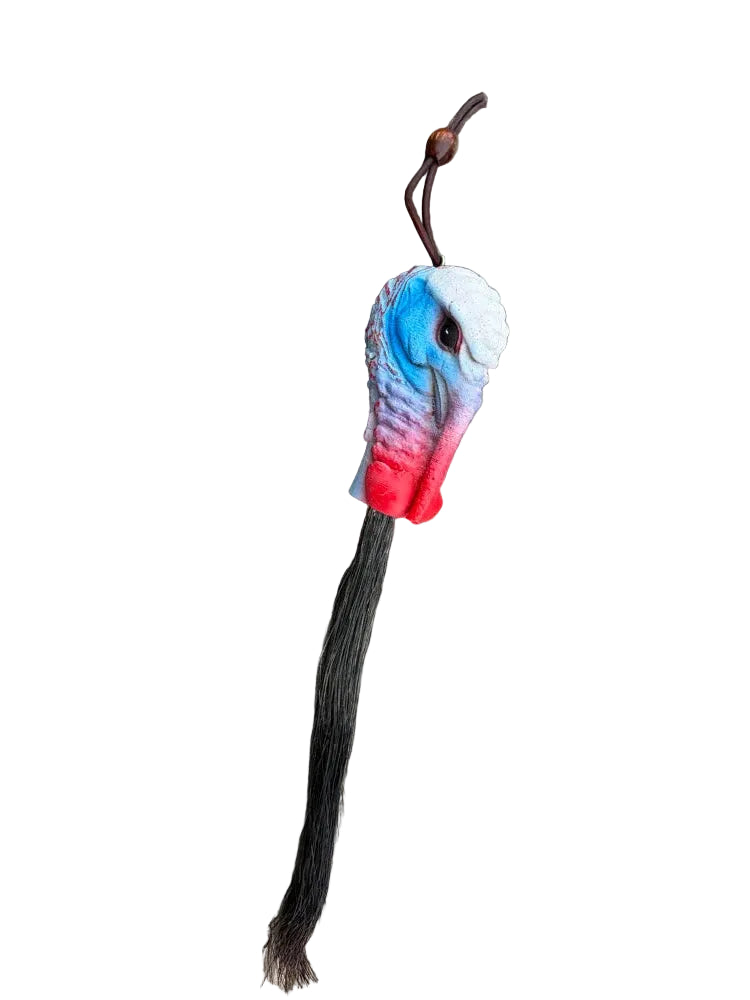 Airbrushed Turkey Beard Holder for Rearview Mirror