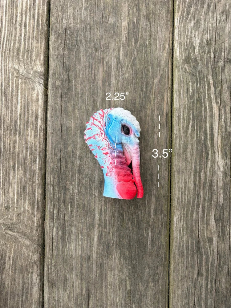 Airbrushed Turkey Beard Holder for Rearview Mirror