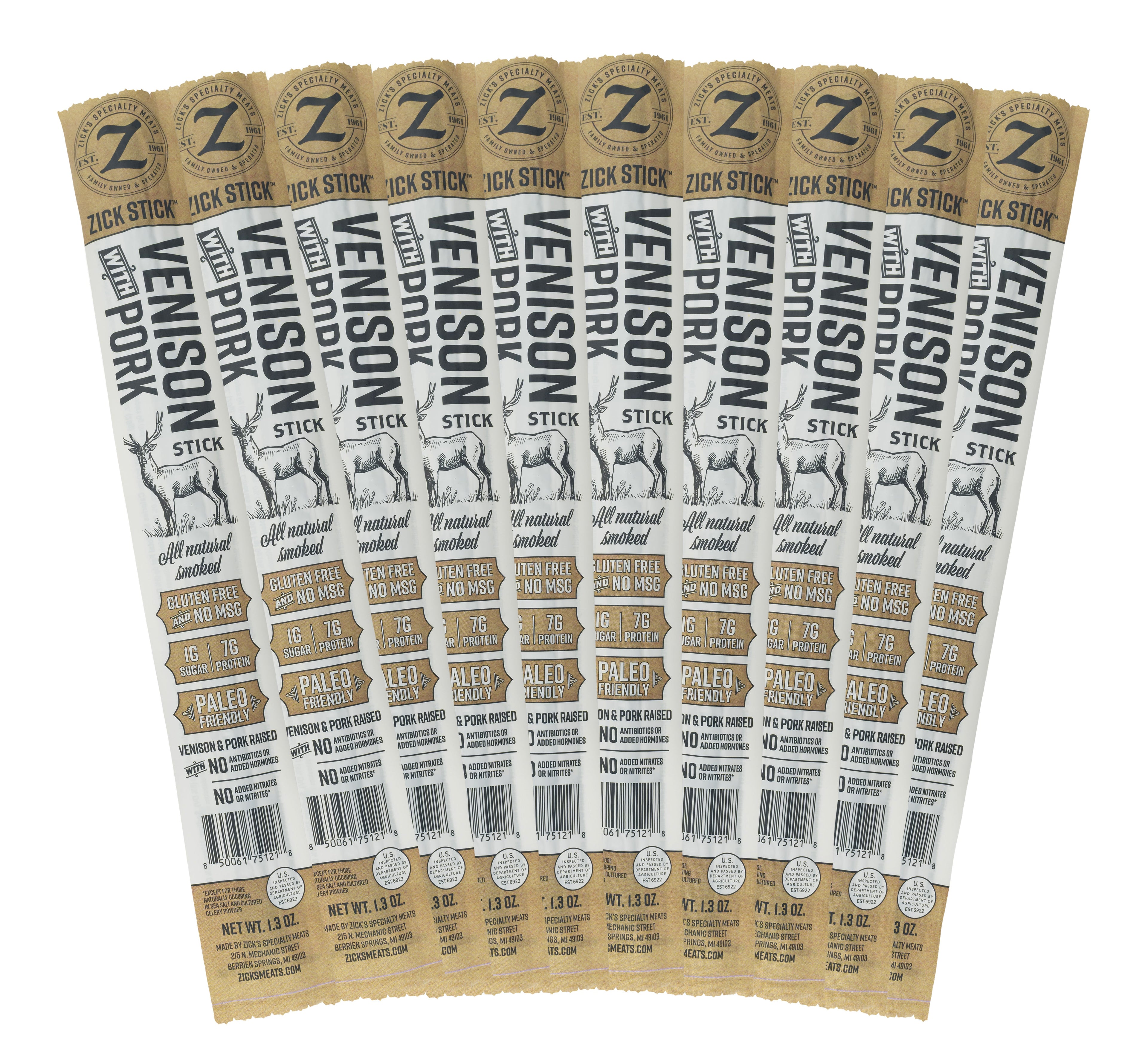 Zick Stick Venison with Pork – 1.3oz
